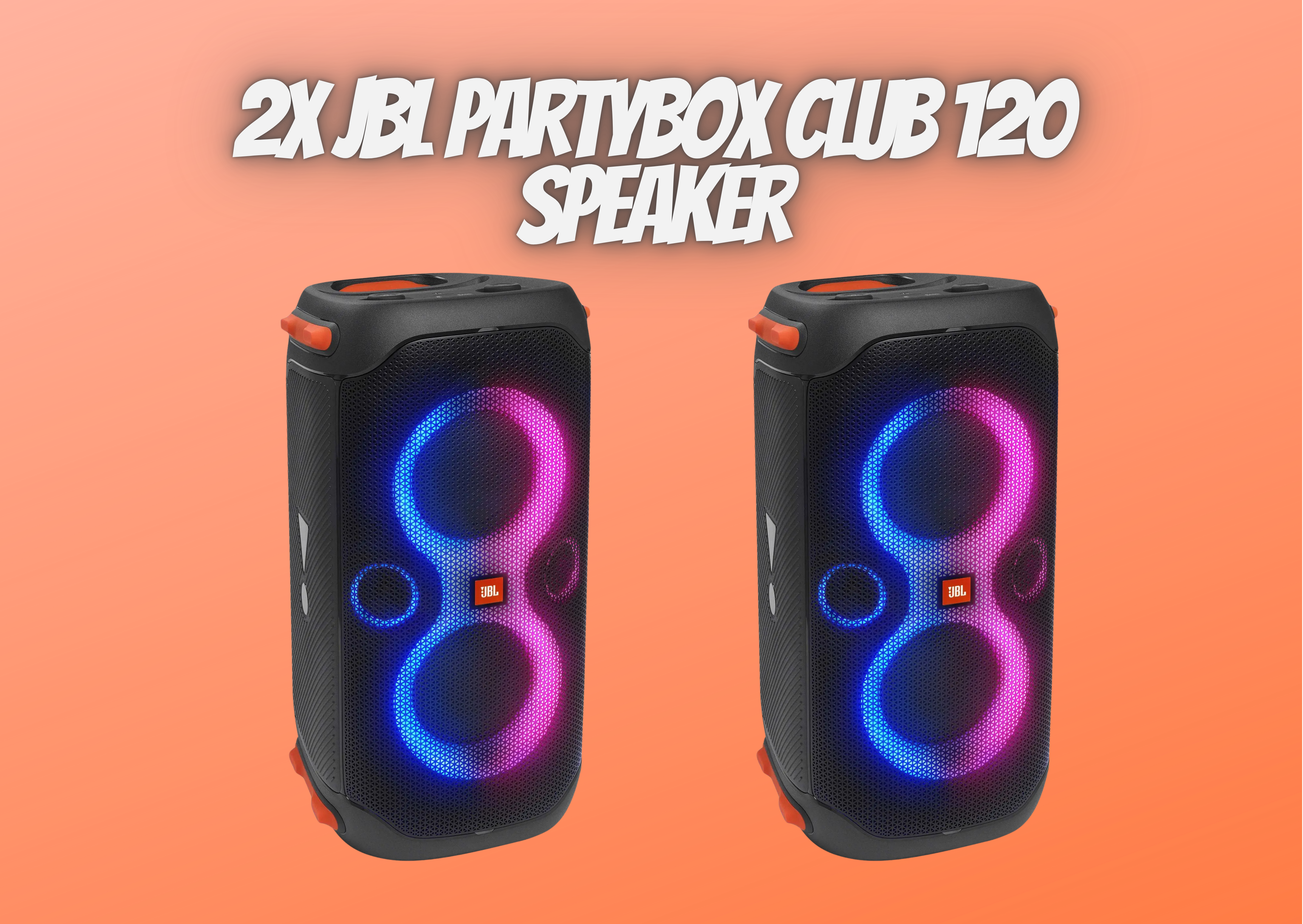 2x jbl partybox club 120 speaker bluetooth wifi wireless
