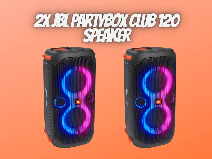 2x jbl partybox club 120 speaker bluetooth wifi wireless