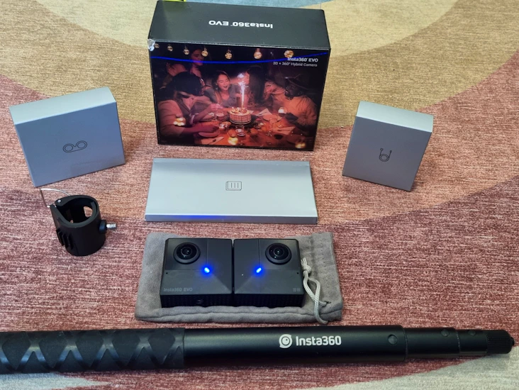 Insta360 evo 3d vr camera: full 180/360 degree dual mode transforming cam