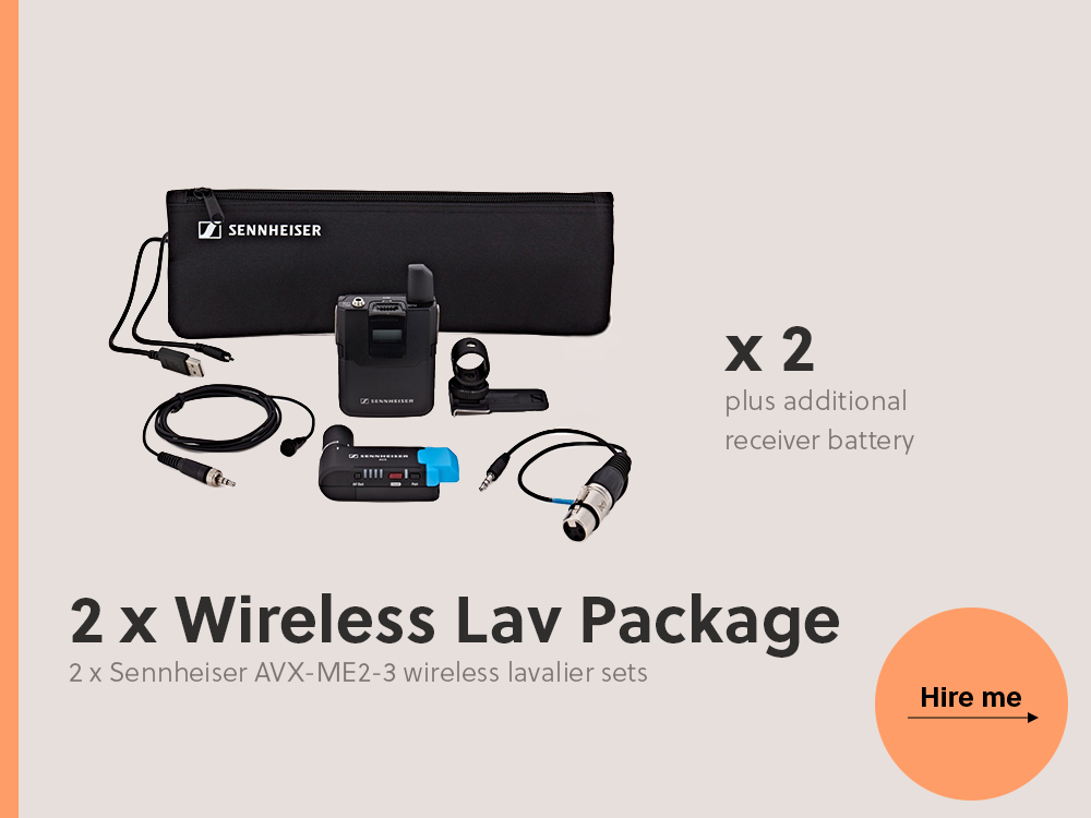 Sennheiser avx-me2-3 wireless lavaliers package x2