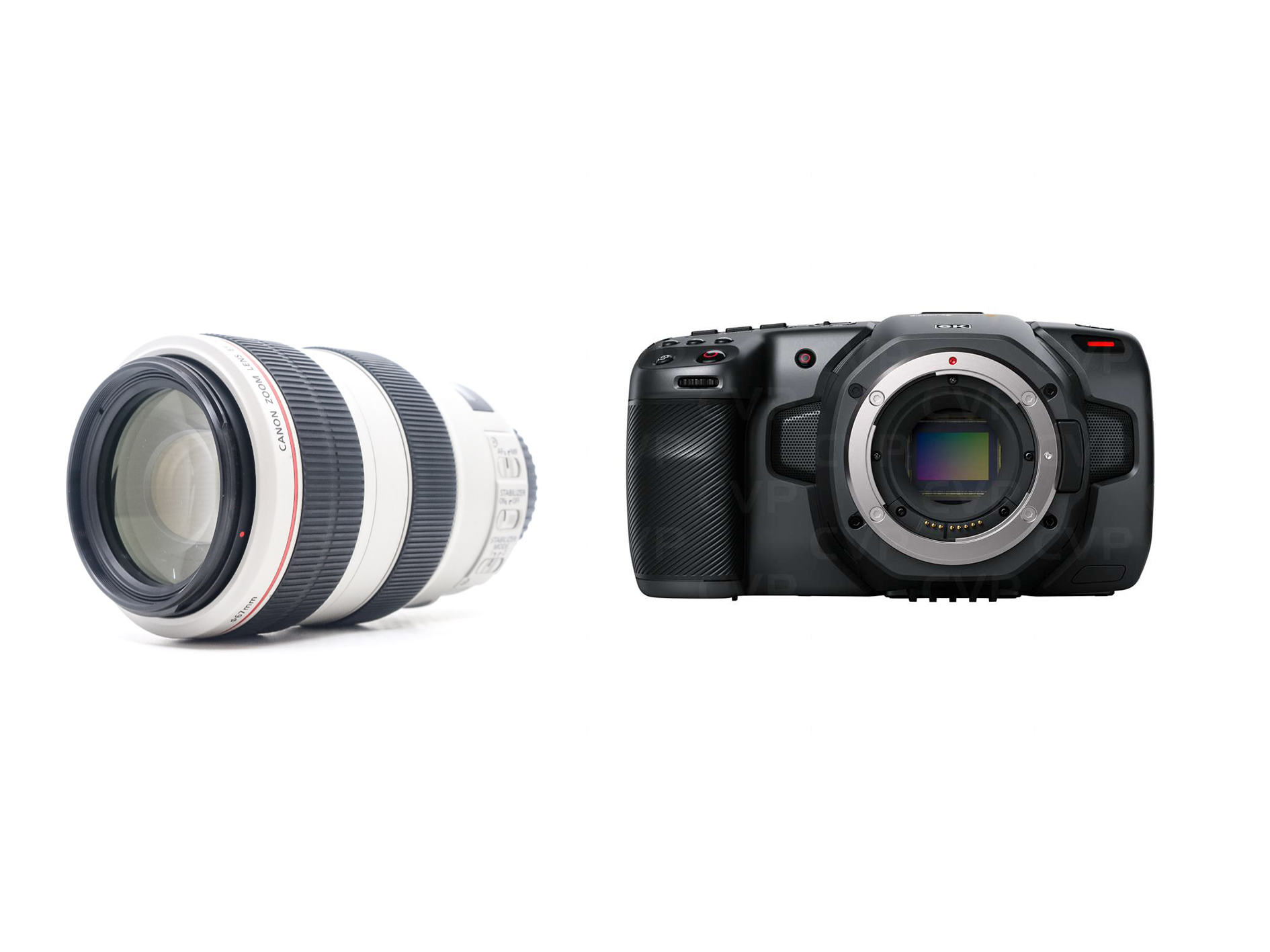 Blackmagic pocket cinema camera 6k + canon ef 70-300mm
