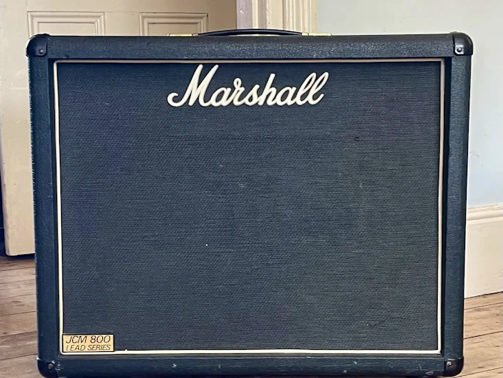 Vintage marshall jcm800 #2045 / #1936 2x12 guitar cabinet - celestion g12-65's