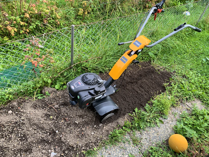Jordfräs stiga, smidig och lättstartad,
