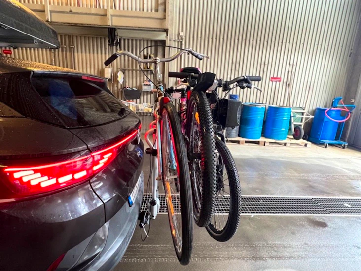 Cykelhållare thule 4st cyklar inkl ljusramp