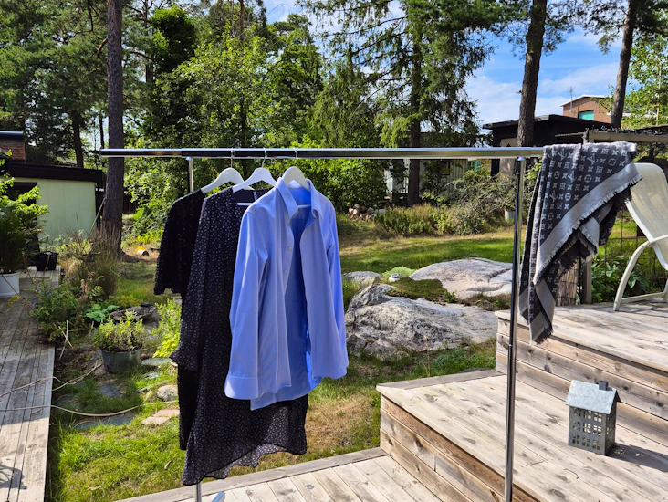 Klädställning, robust och fällbar