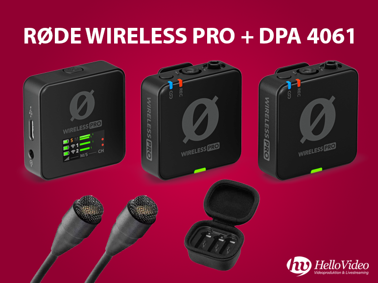 Røde wireless pro + 2 st dpa 4061 myggmikrofoner