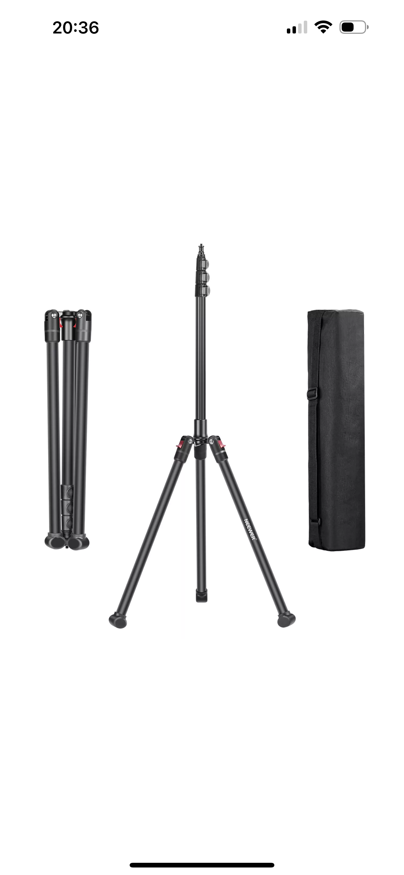 Neewer 78.7 inches/200cm photography tripod light stand with carrying bag