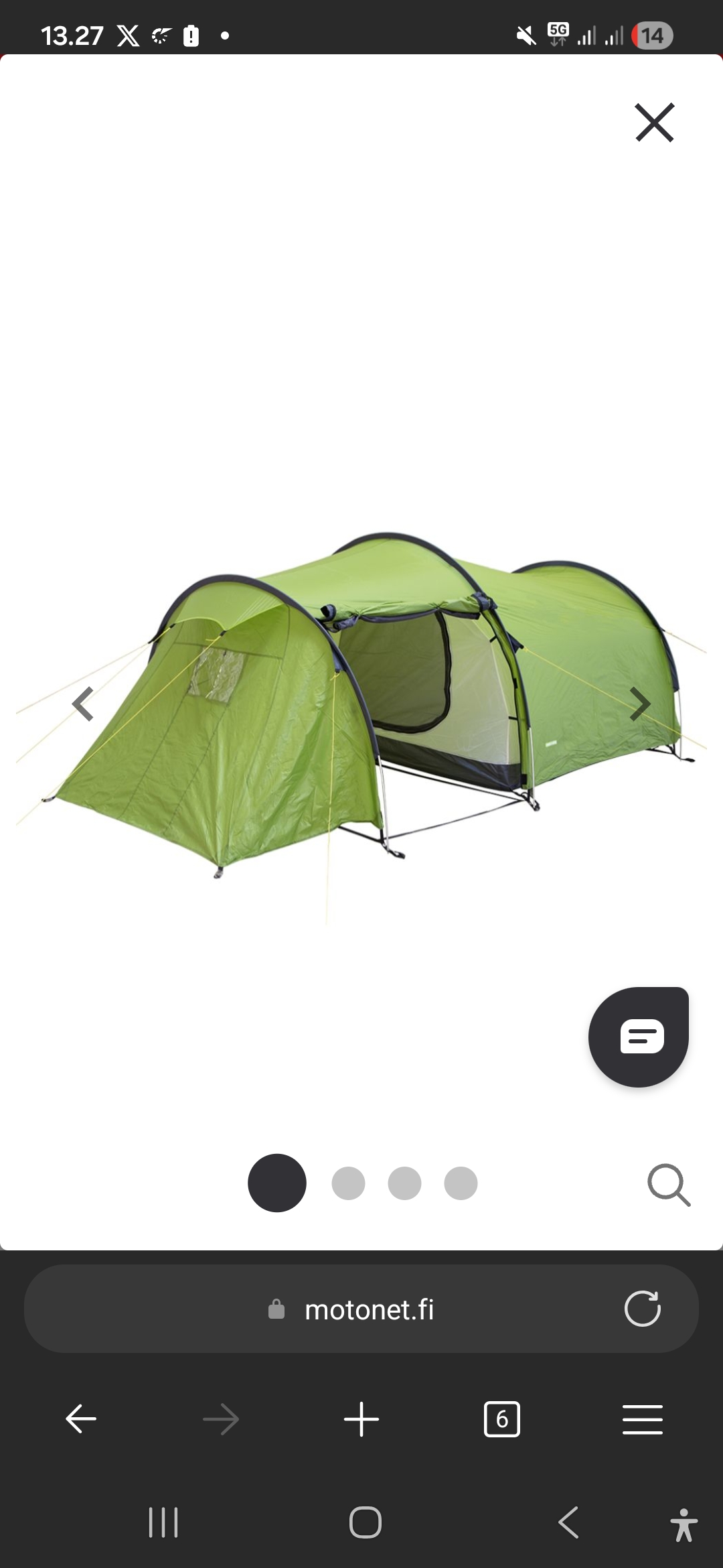 3-4 hengen teltta woodlander skara