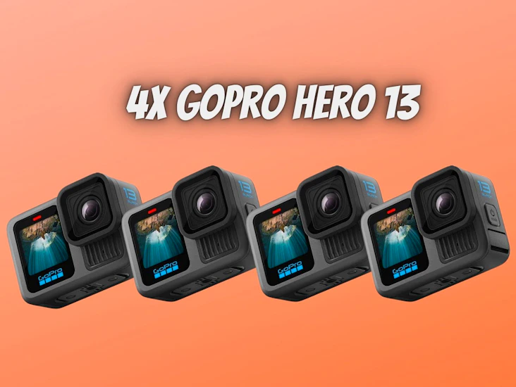 4x gopro 13 + 8x batteries action sport camera go pro hero