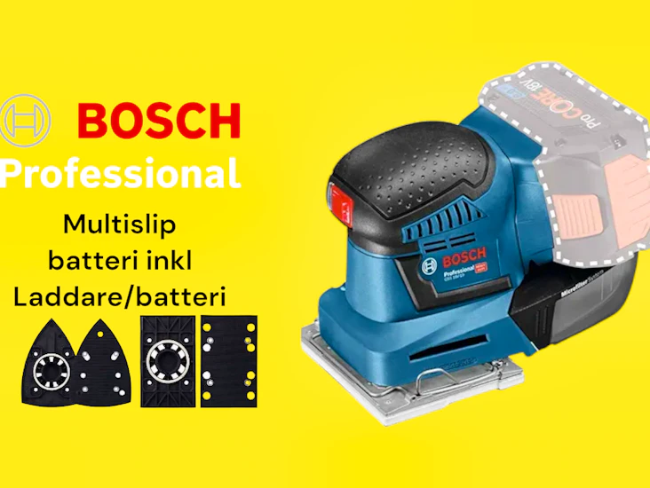 Batteri slipmaskin 3 olika plattor proffs