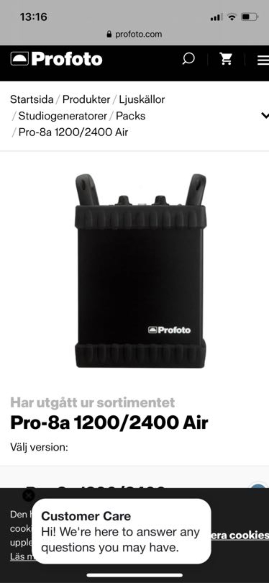Profoto 8a air 2400ws