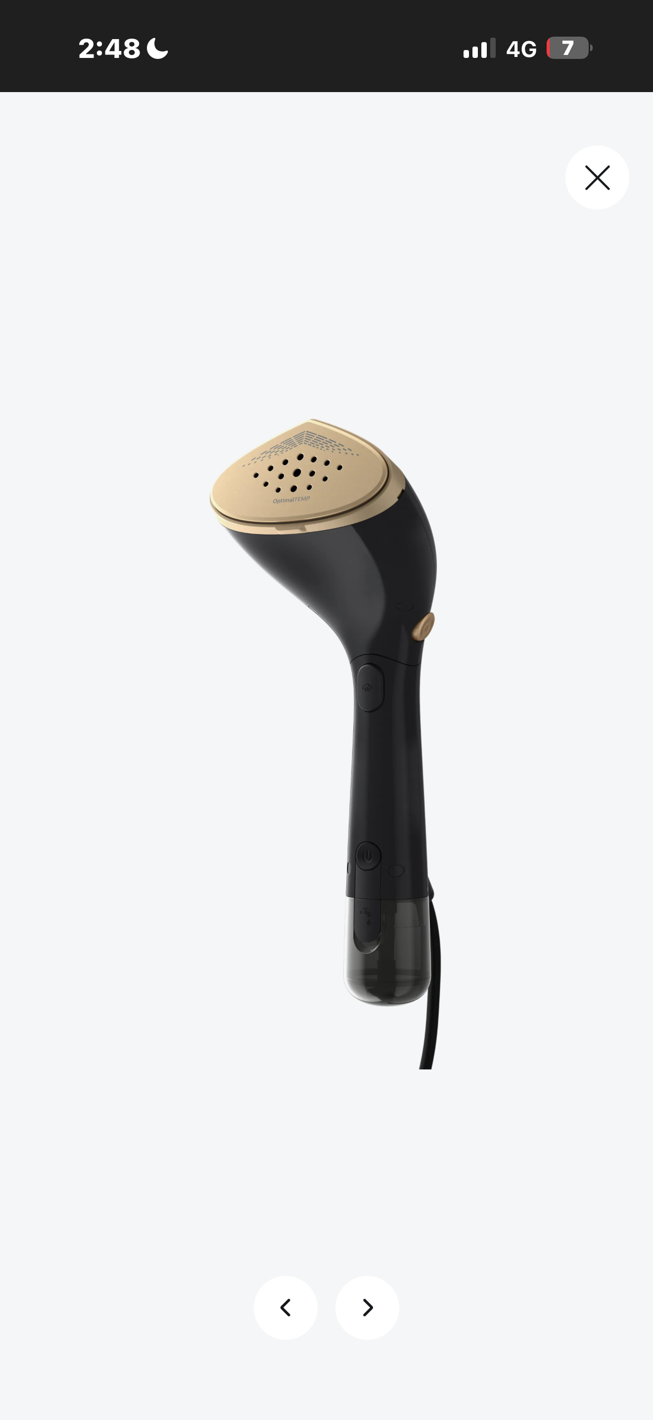 Philips 7000 handheld garment steamer 