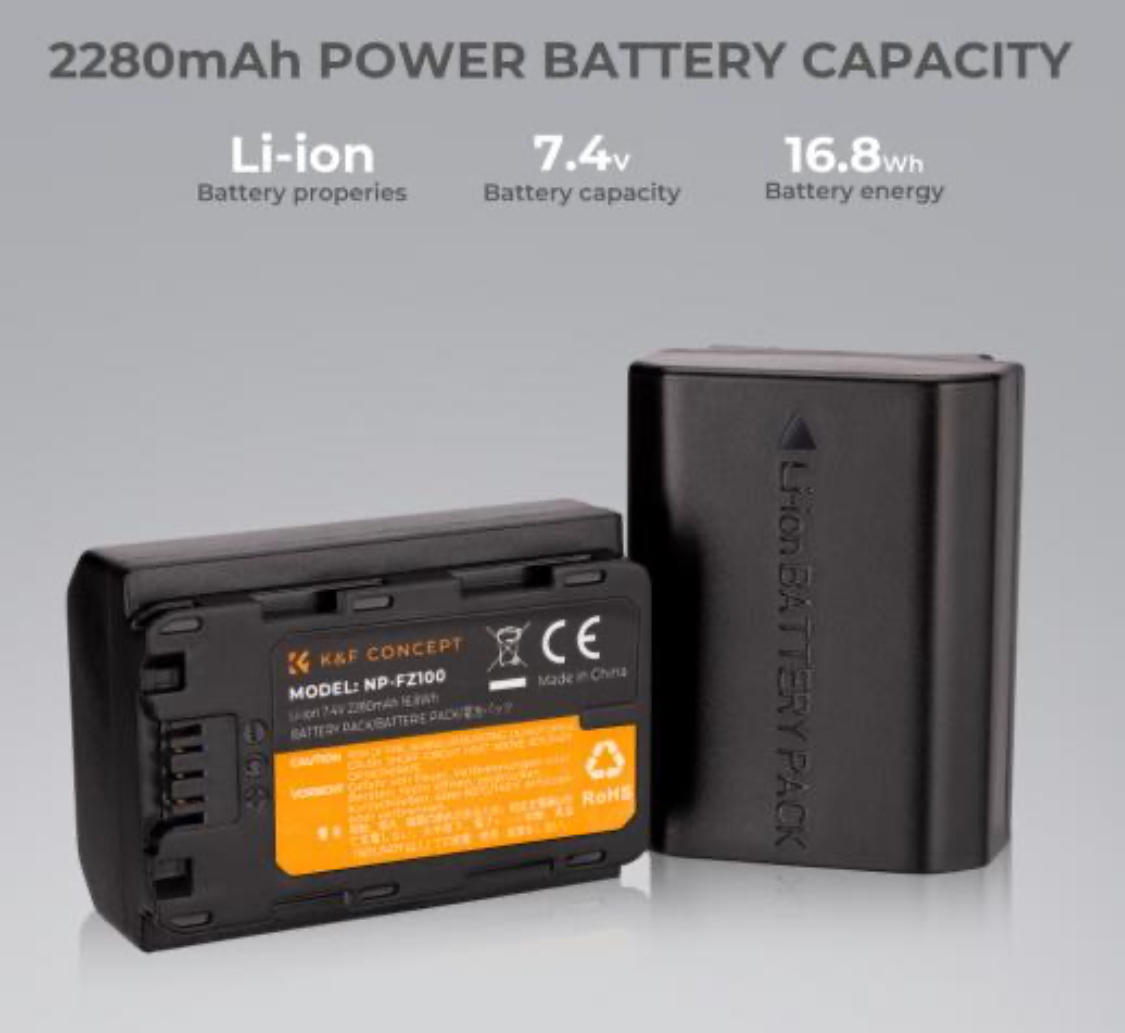 2x np-fz100 batteries