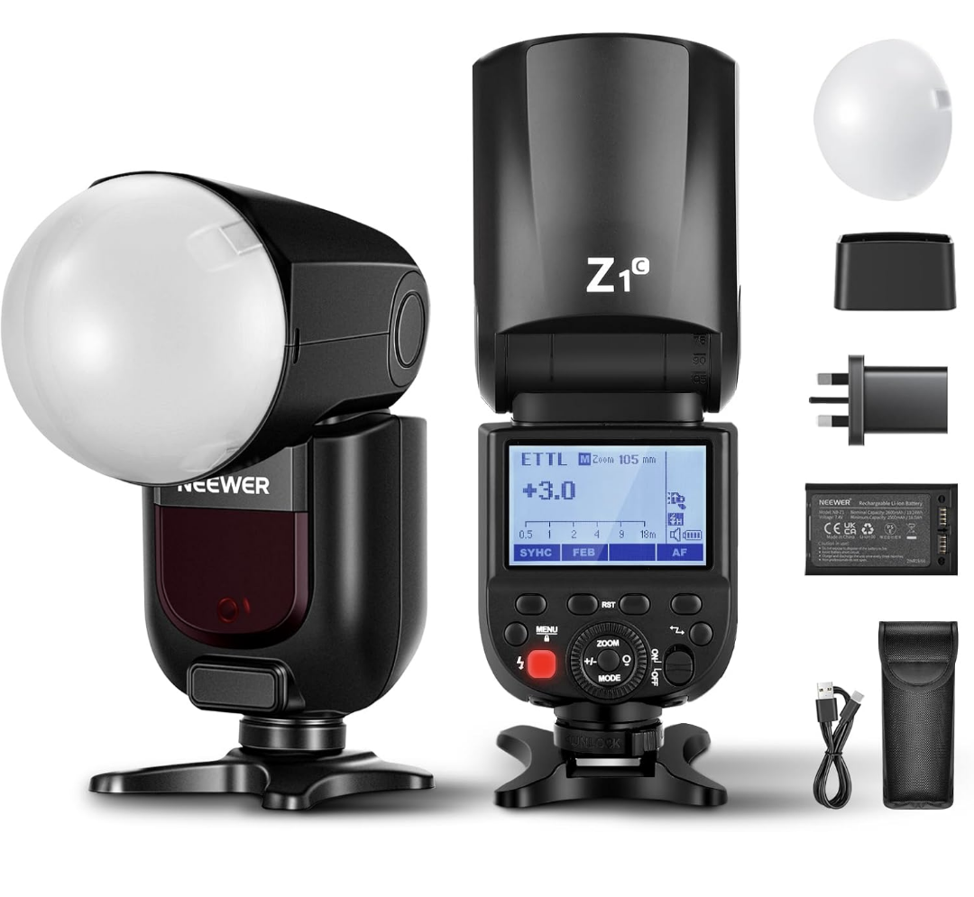 Neewer z1-c ttl round head flash speedlite for canon 