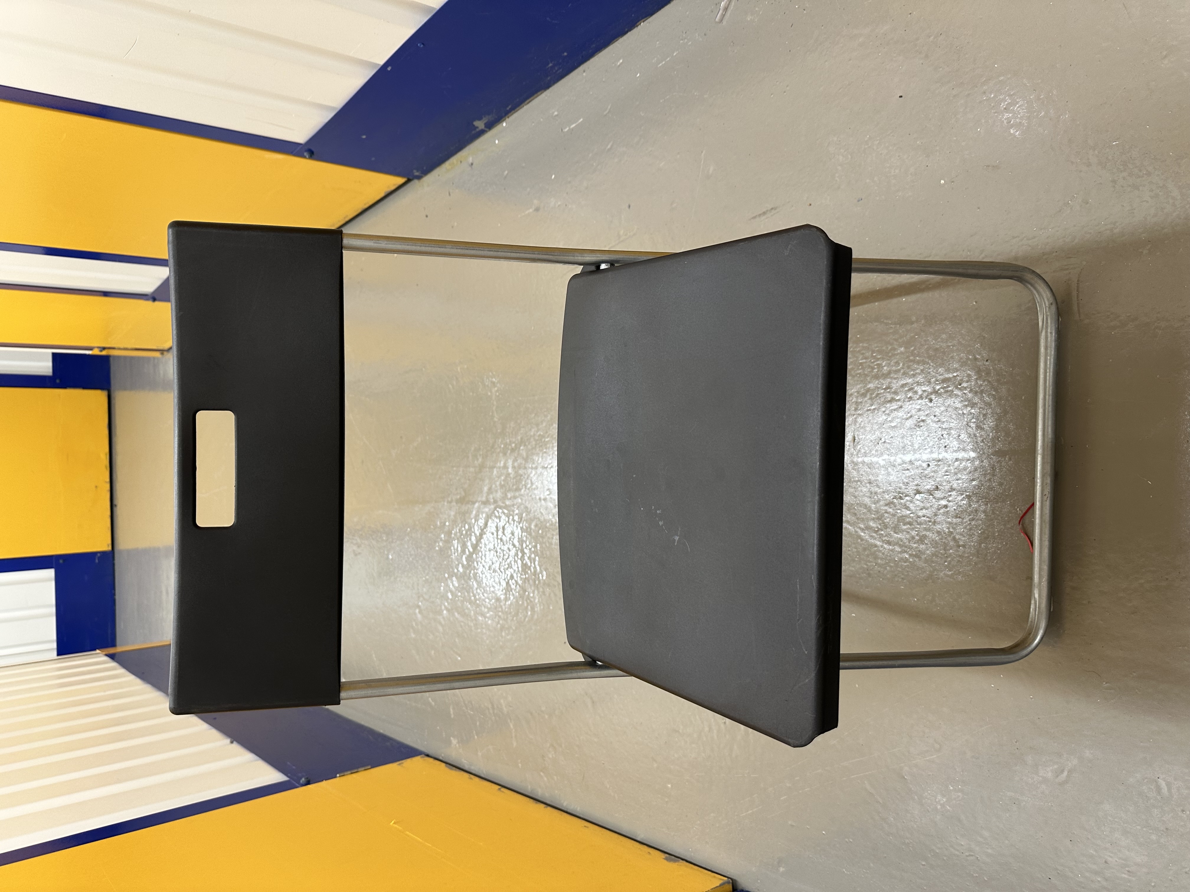 Black folding chairs