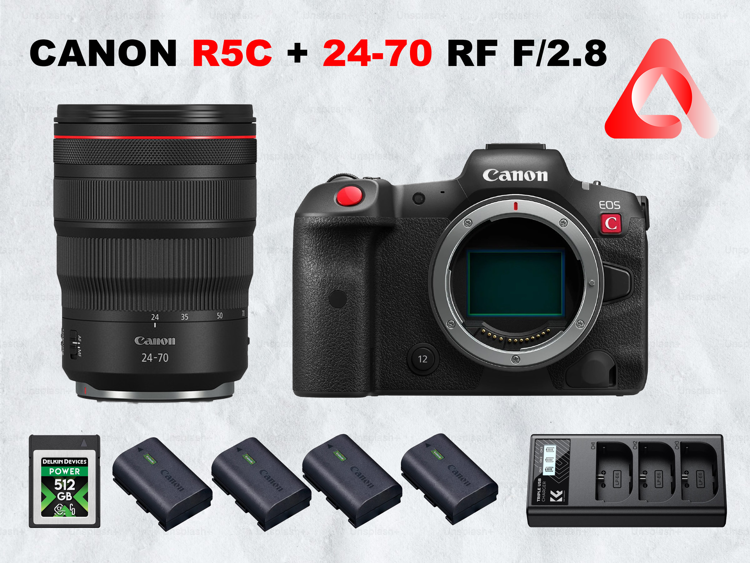 Canon r5c + 24-70 mm f/2.8 rf bundle **brand new***