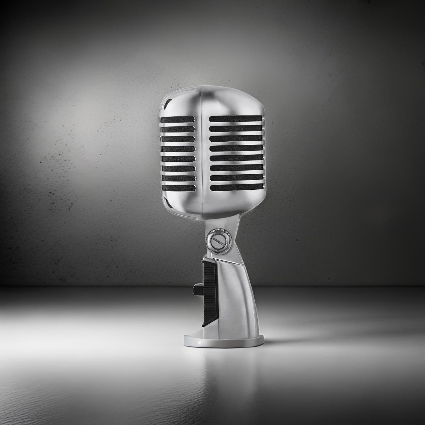 Vintage retro shure microphone 