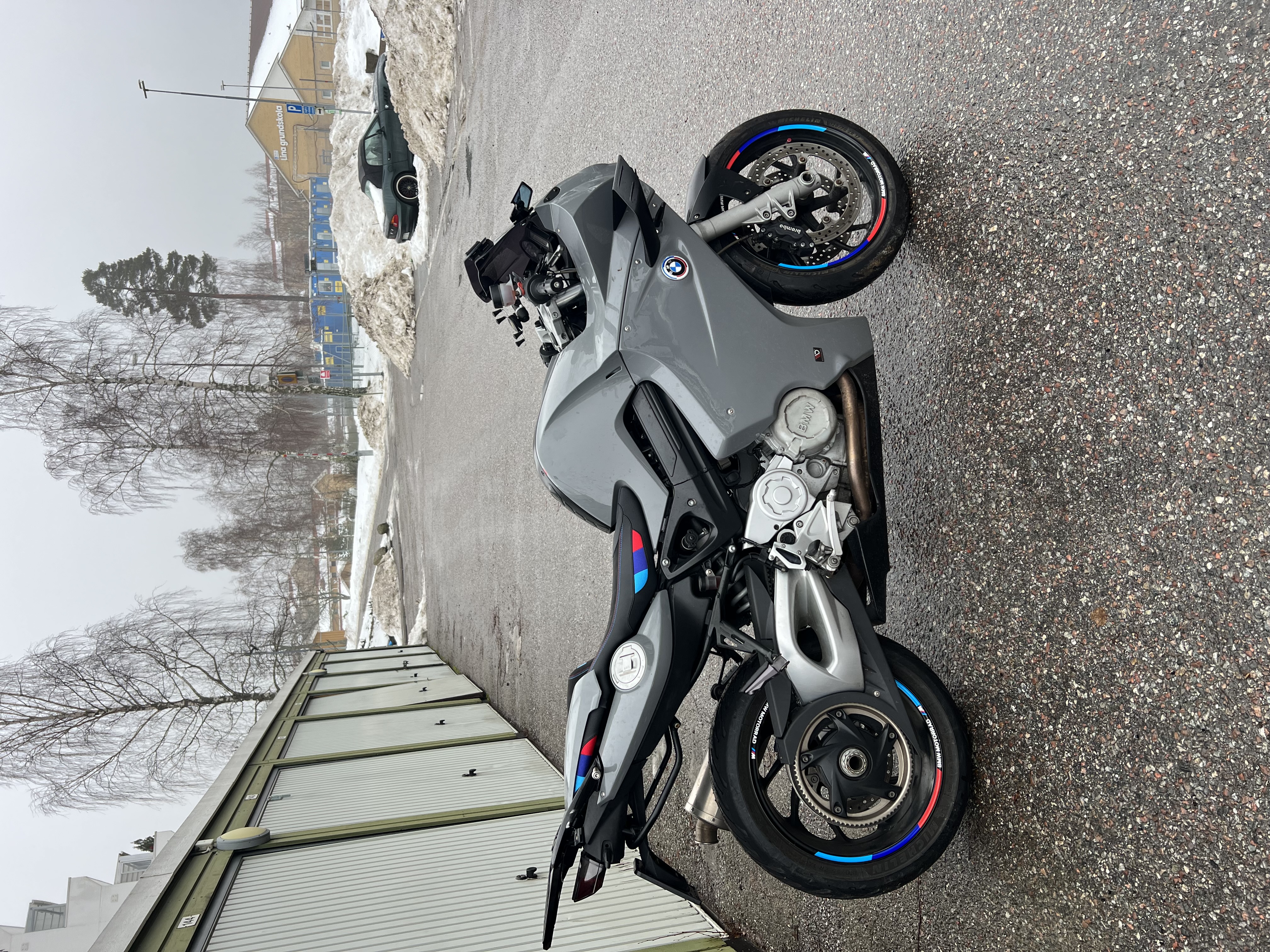 Motorcykel mc bmw f800s custom restomod nardo gray