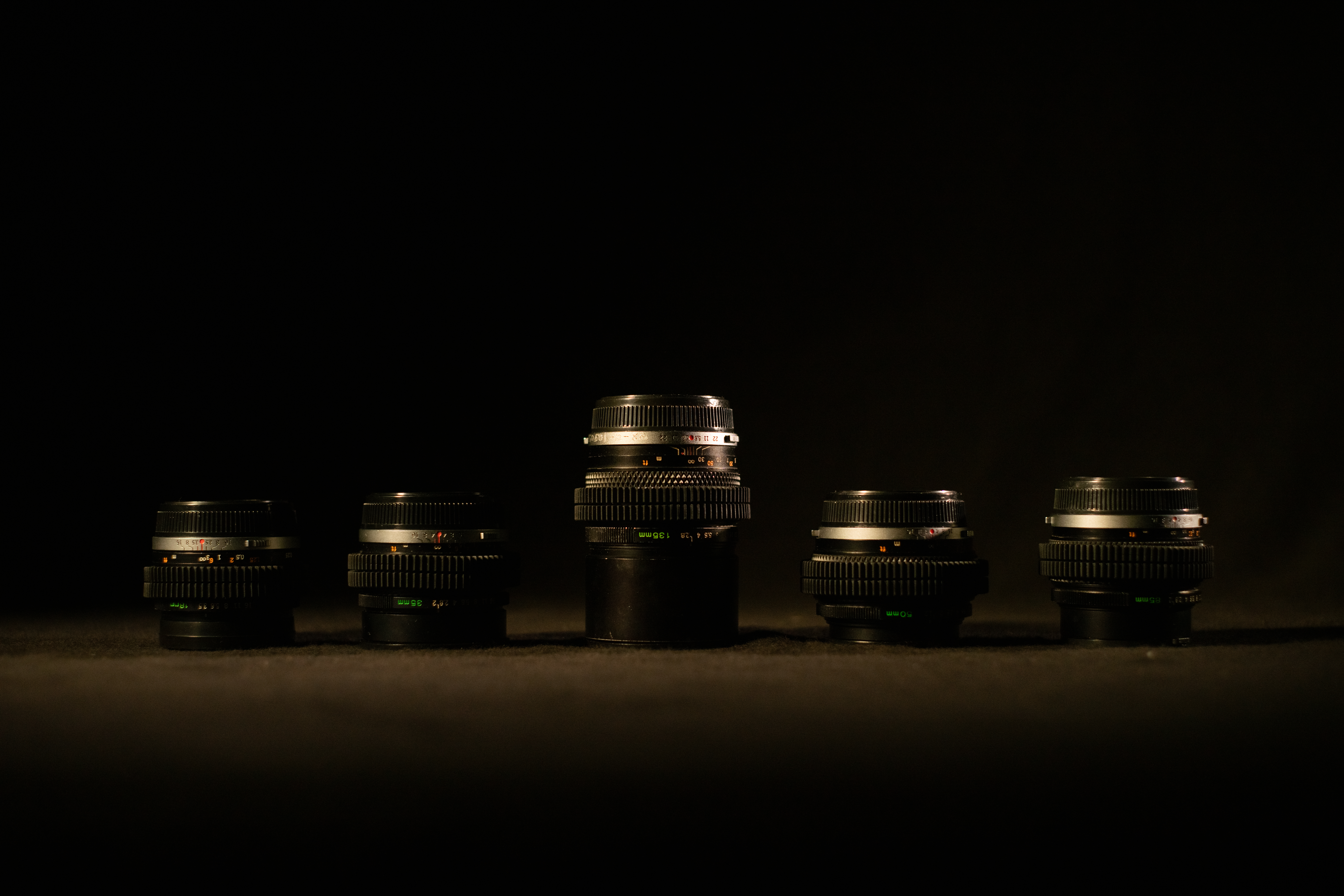 Set of olympus om zuiko lenses (with gears)