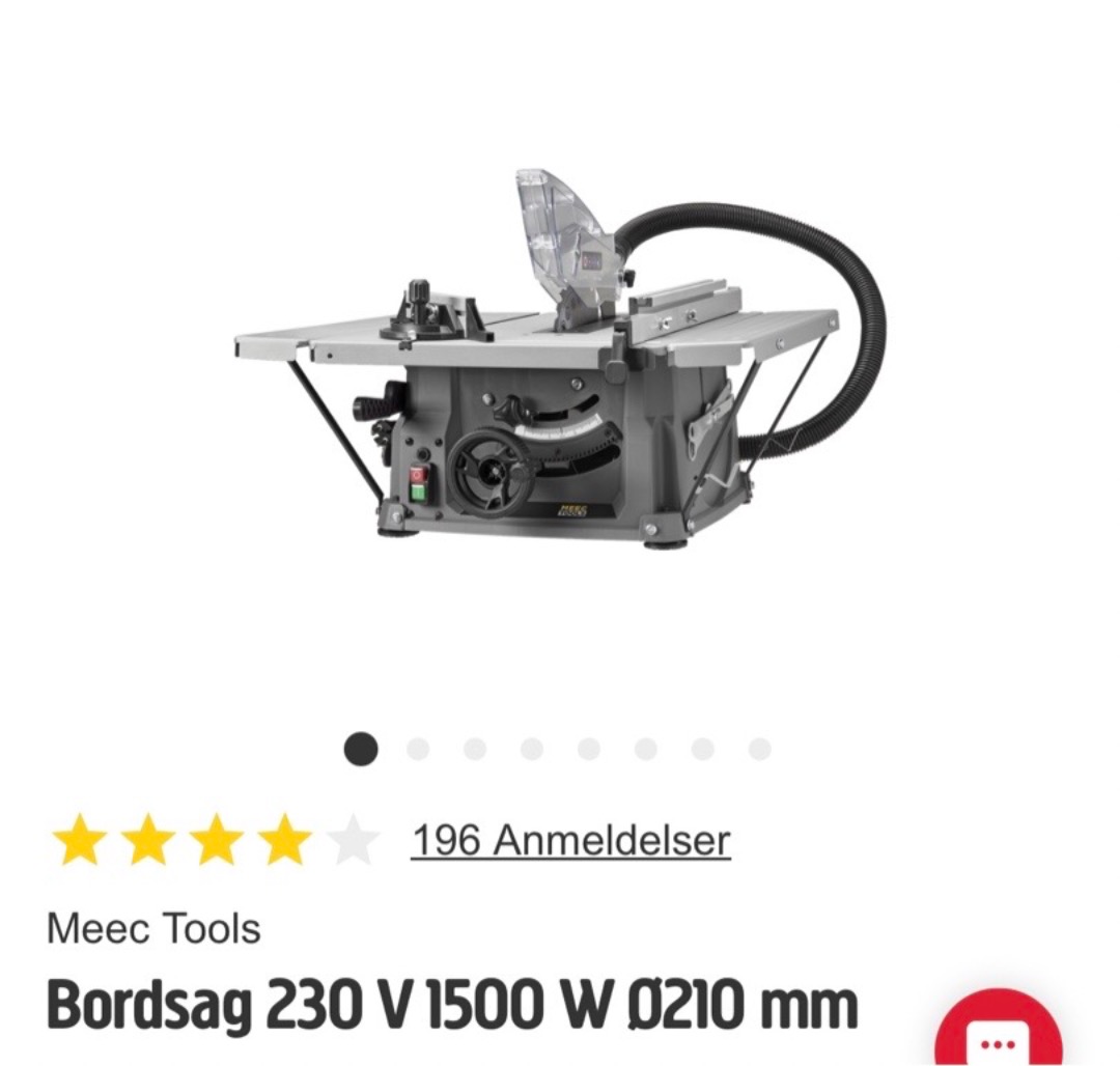 Bordsag 230 v 1500 w ø210 mm