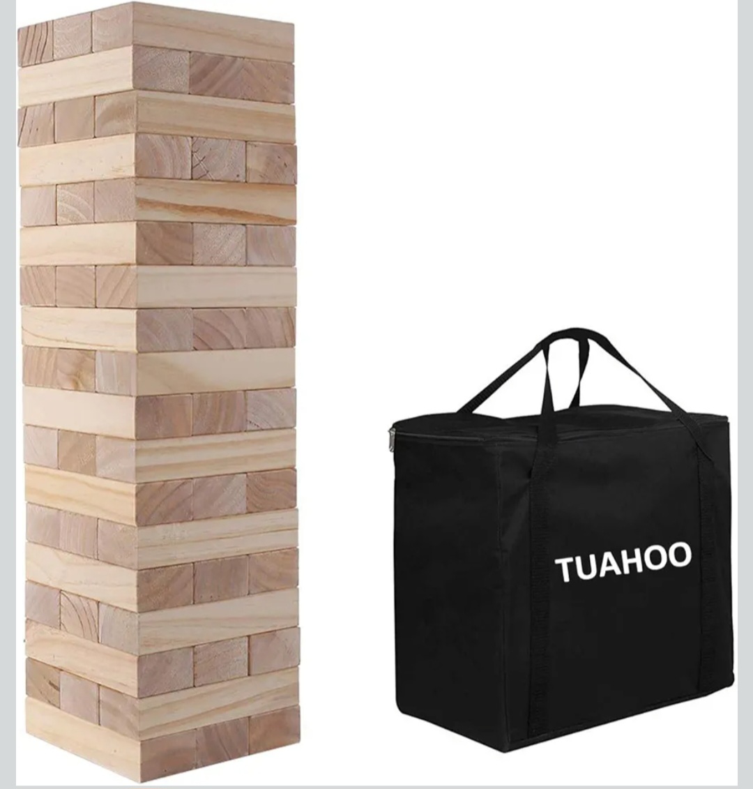 Jättejenga / giant jenga med smidig bärväska