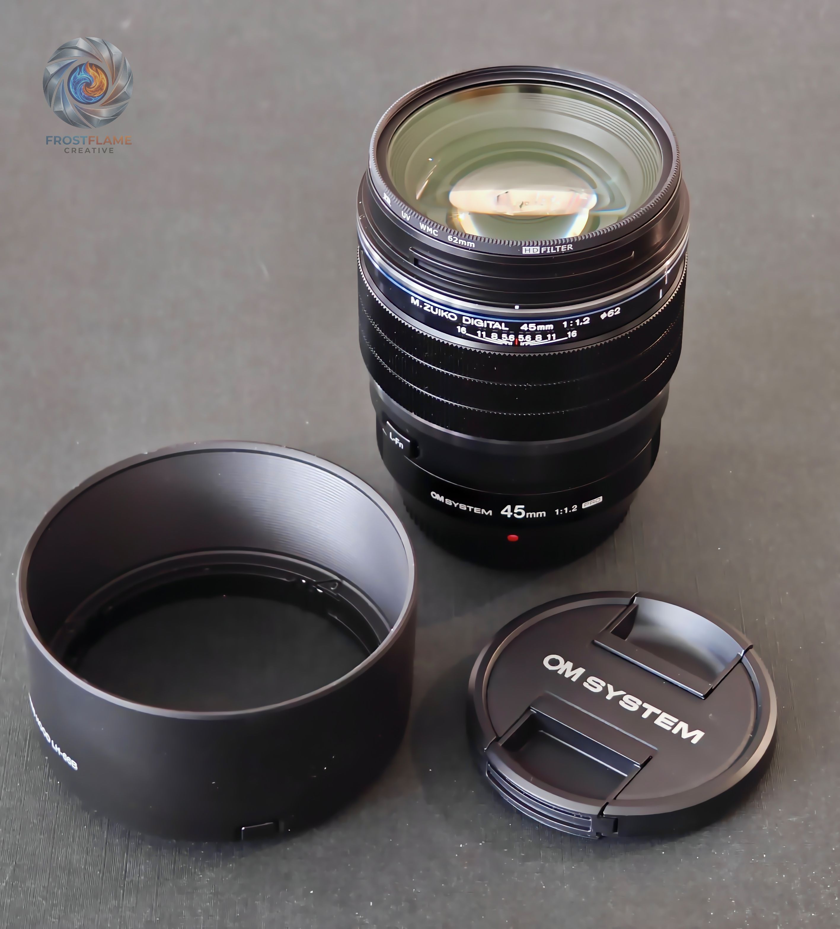 Objektiv m.zuiko digital ed 45mm f1.2 pro + uv filter