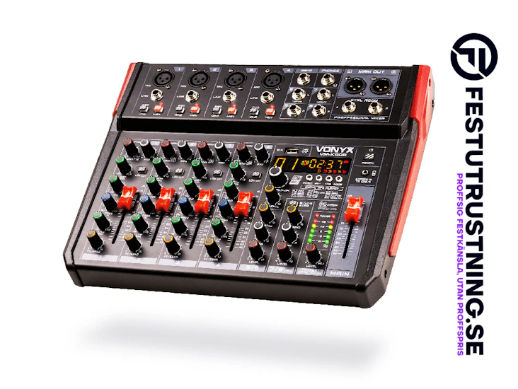 Vonyx vm-kg08 - 8-kanals mixerbord med bluetooth, dsp