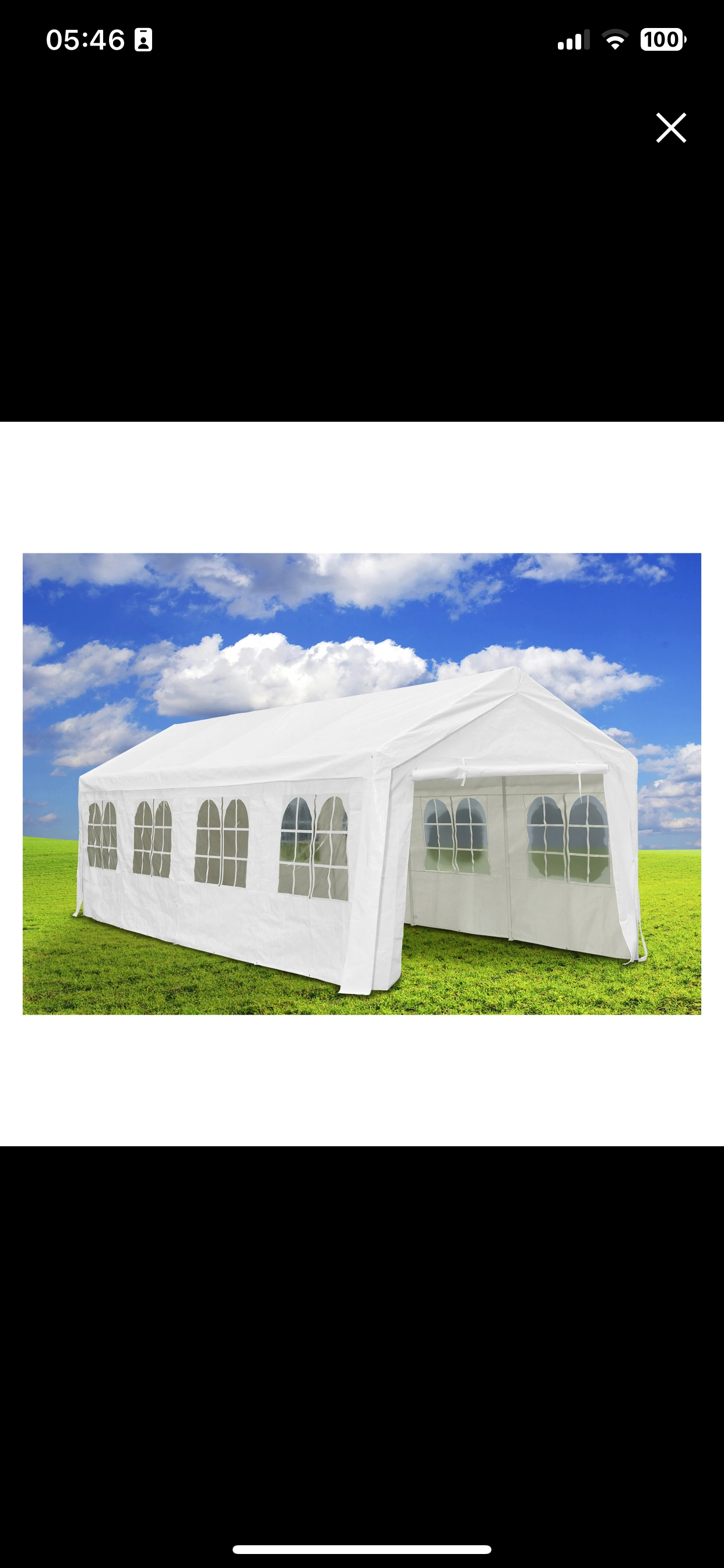 Partytält paket (dubbel 3x8m) 