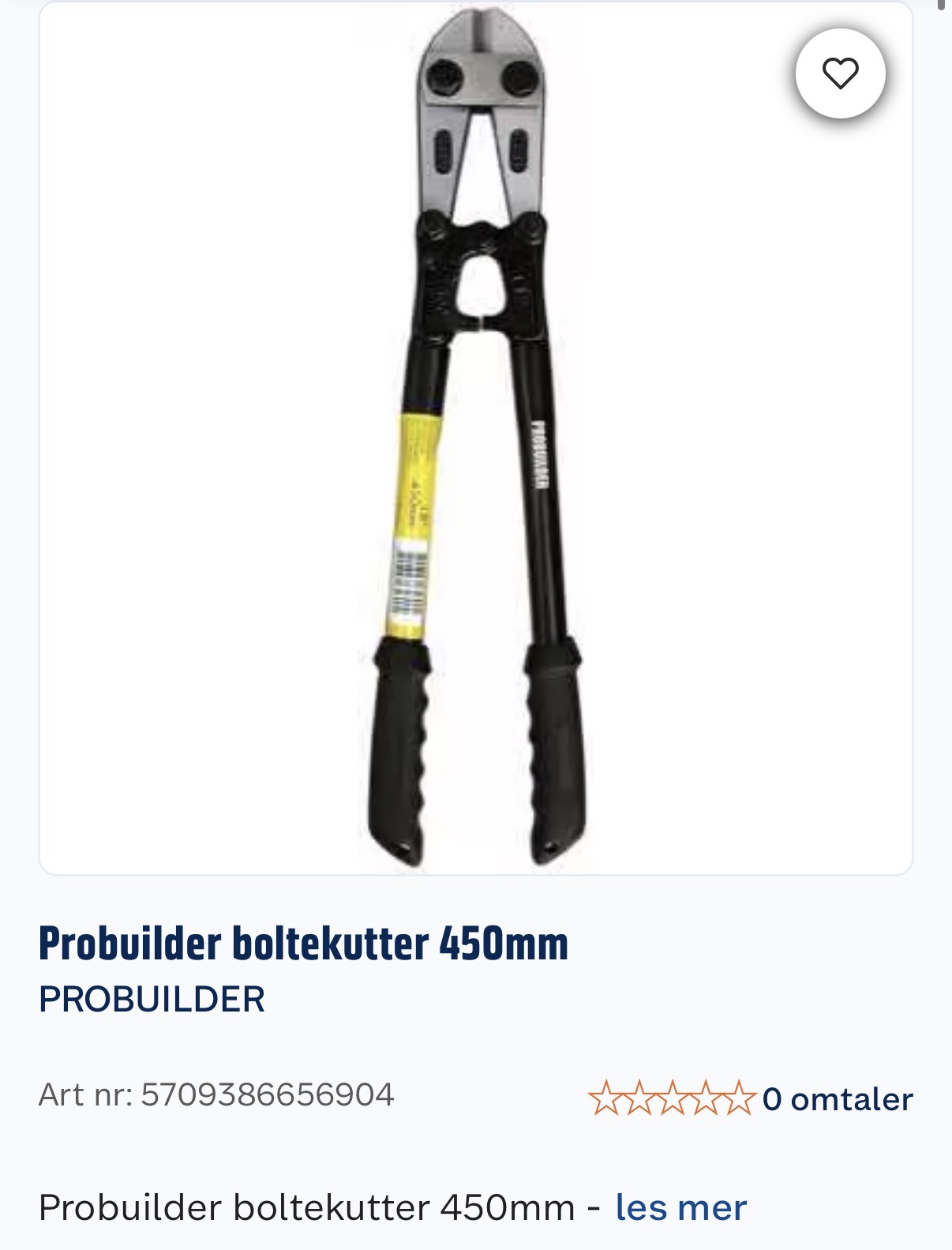 Boltesaks / boltekutter 450 mm