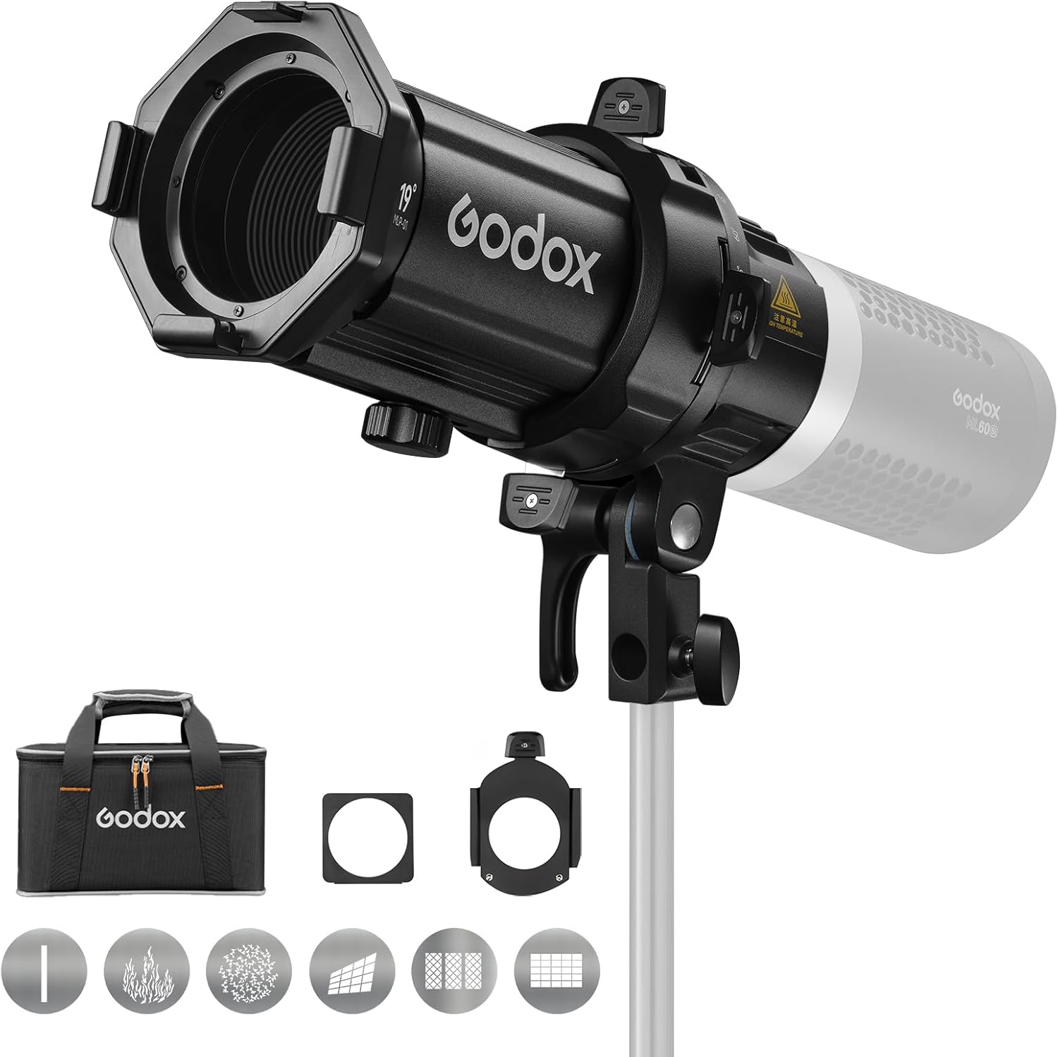 Godox mlp19k projection attachment with gobos