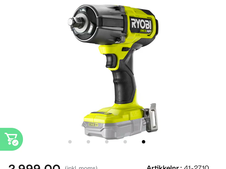 Ryobis kraftigste muttertrekker 1600nm