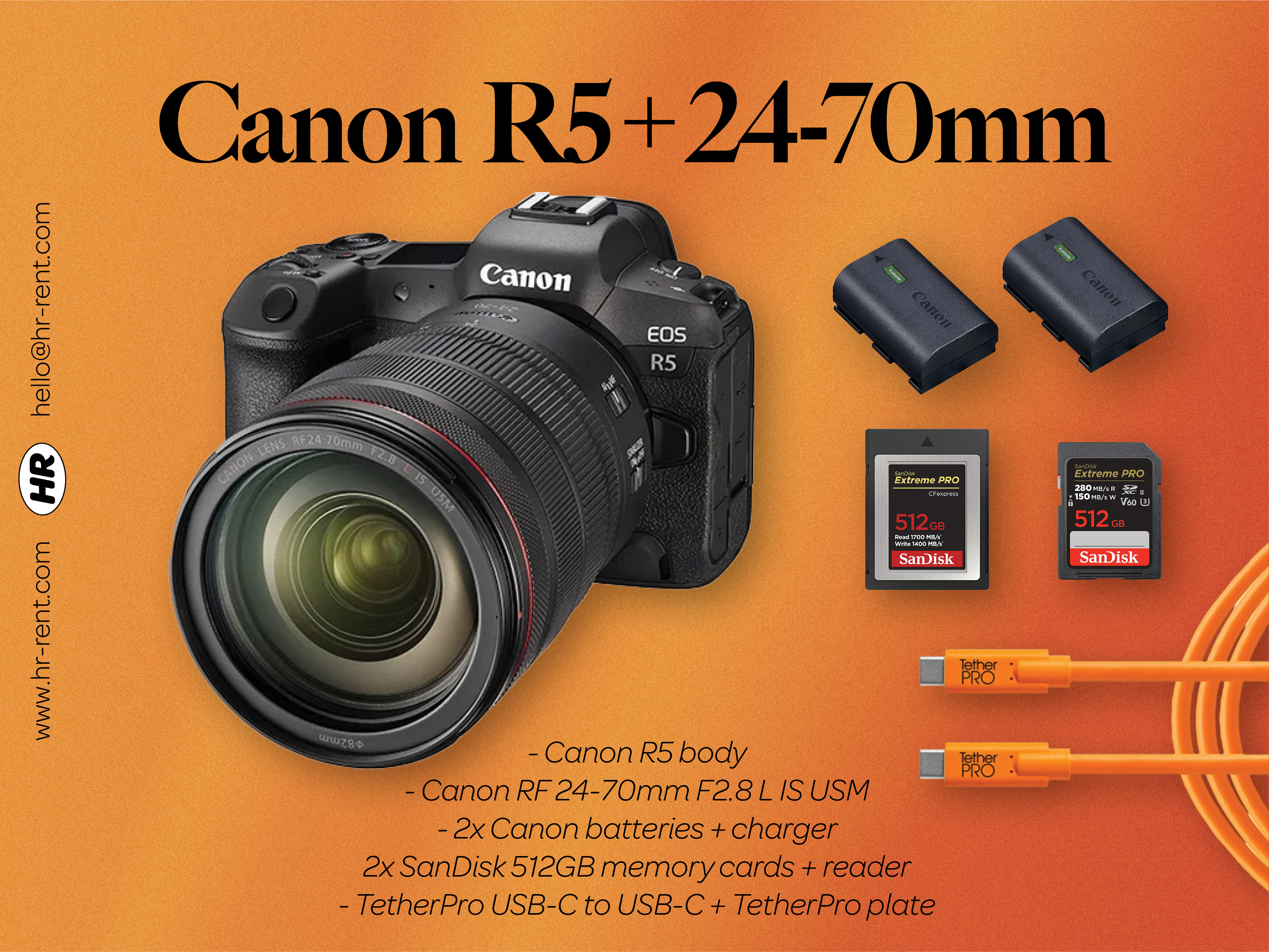Canon r5 body + rf 24-70mm f2.8 lens (canon r5 24-70)