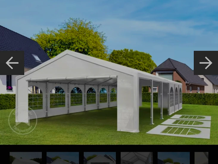 Partytält uthyres . mått 4x6 meter