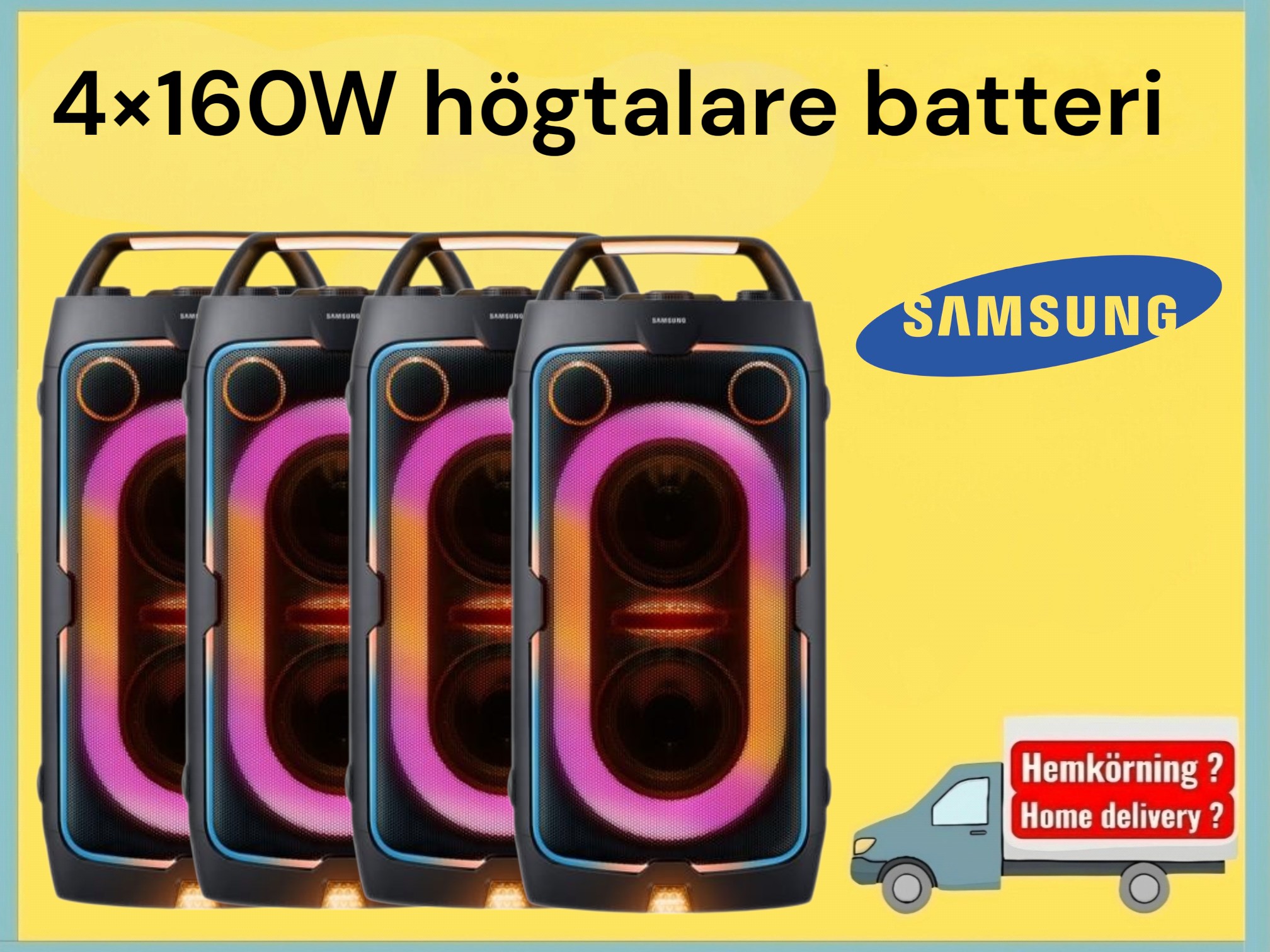 Högtalare bärbar batterifrift samsung