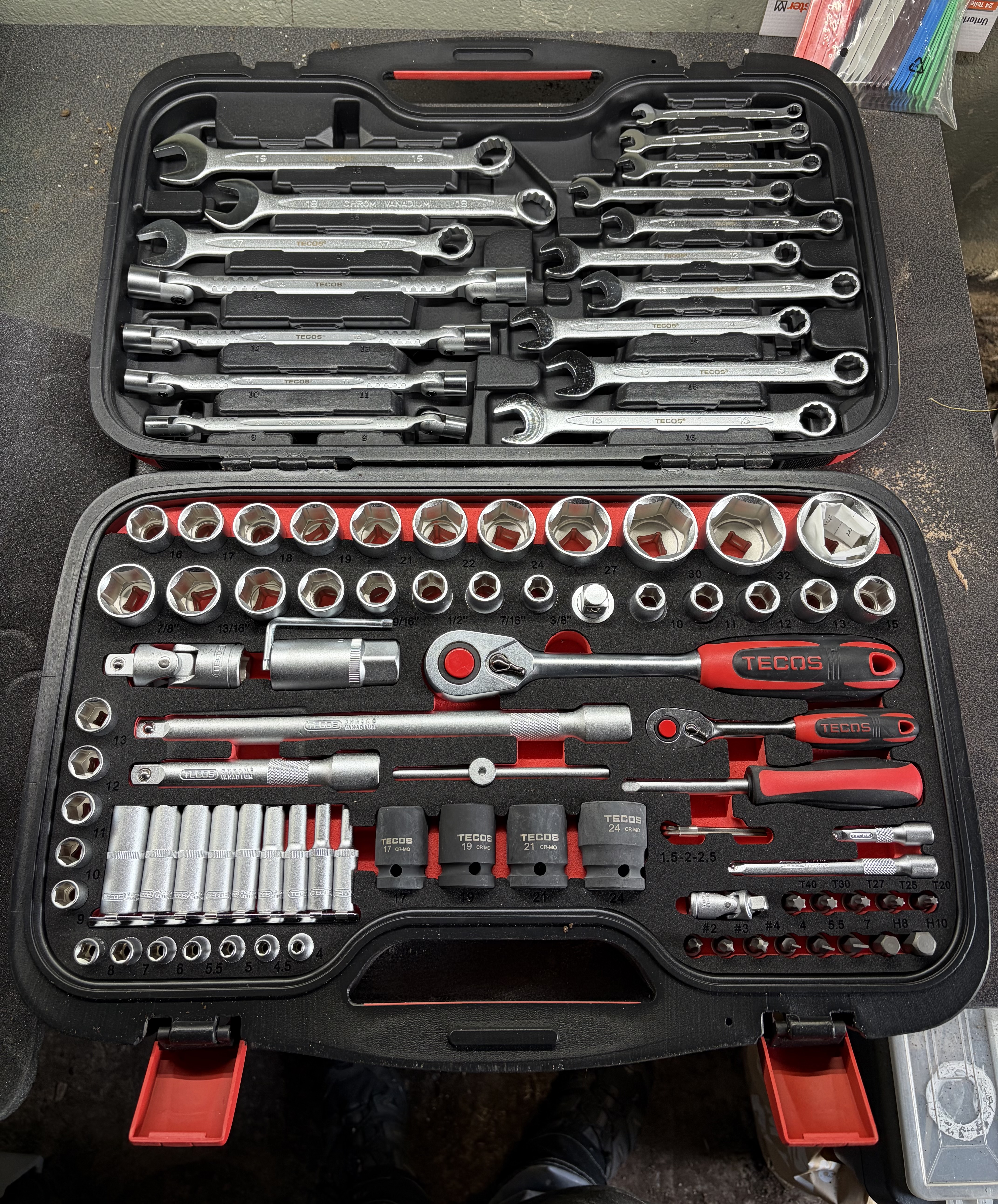 Tecos pro hylsnyckelsats & verktygssats – komplett proffskit 🔧