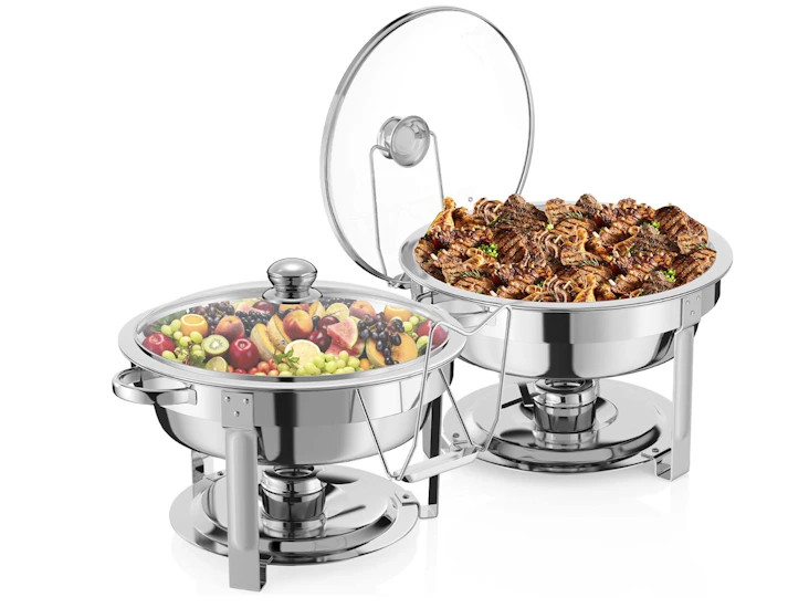 Matvärmare- chafing dish 4st 6l + 2st 9l