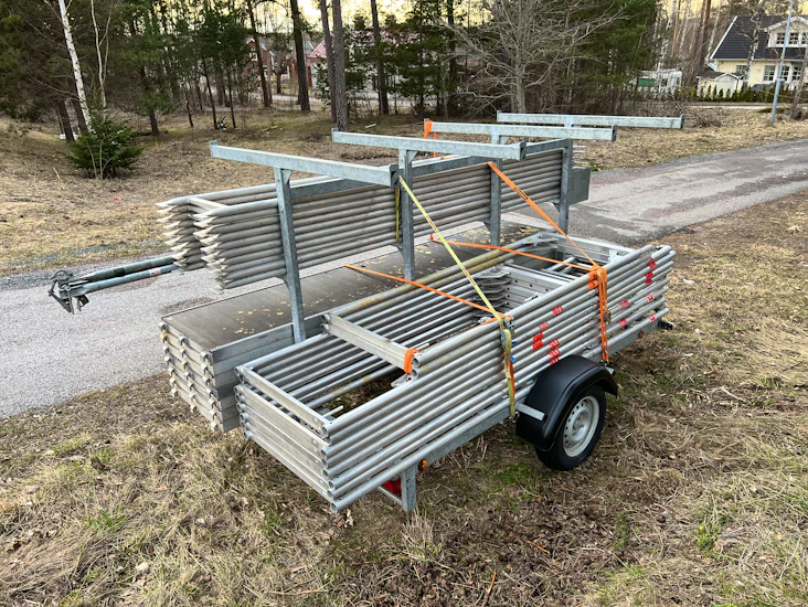 Byggställning på vagn