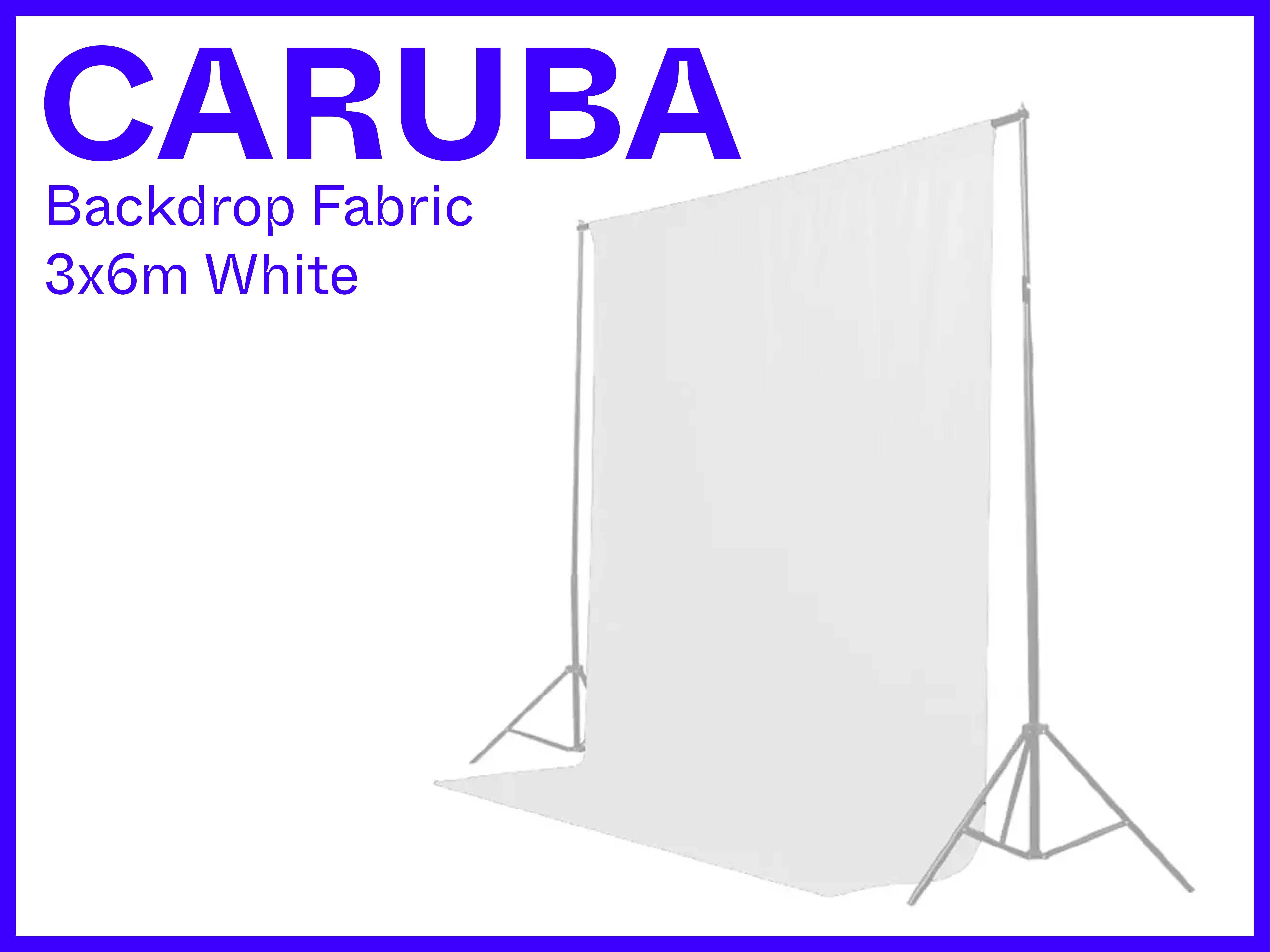 Caruba backdrop fabric 3x6m white