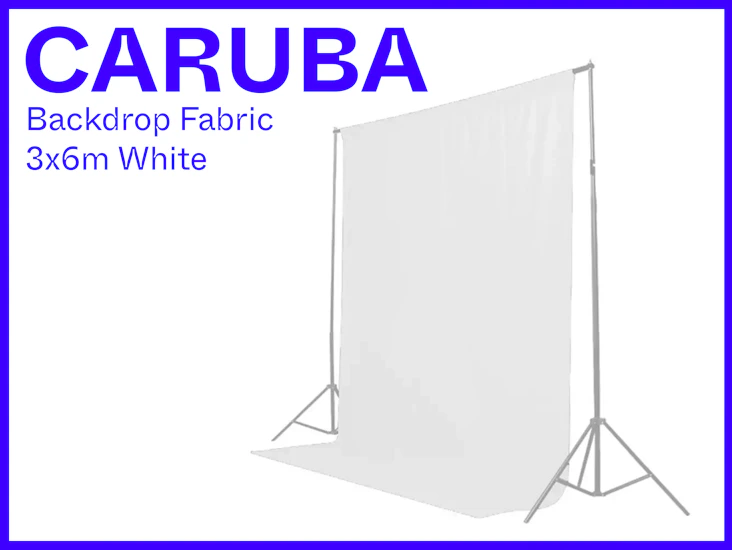 Caruba backdrop fabric 3x6m white