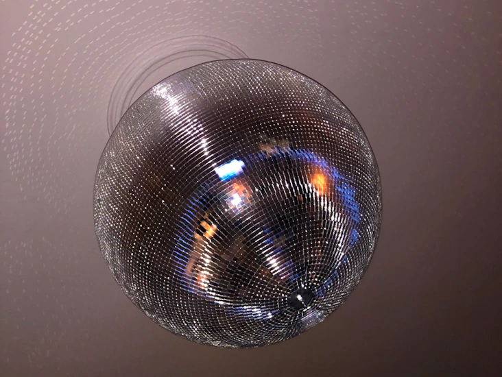 Discokula/spegelboll 40cm motor och spotlight