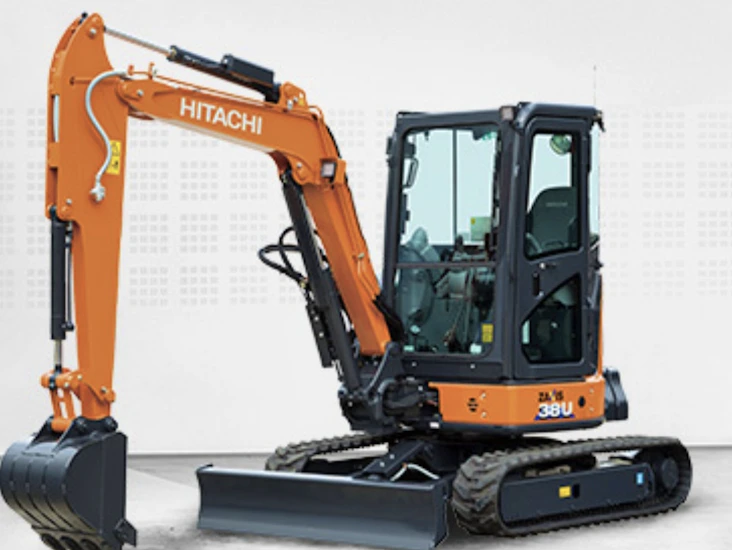 Hitachi gravemaskin med rototil