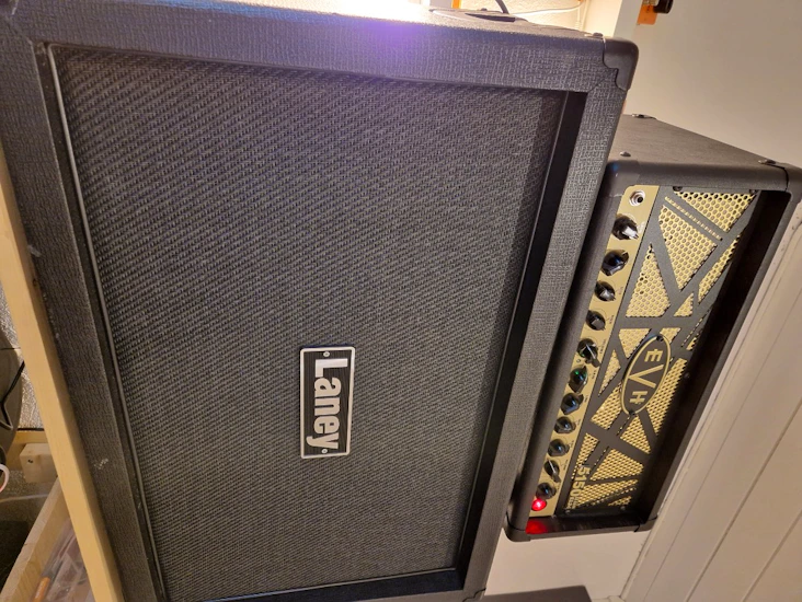2x12 laney med celestion greenback og v30