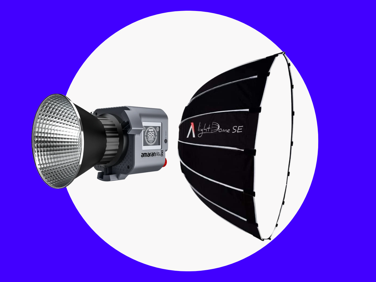 Amaran cob 60x s + aputure light dome se