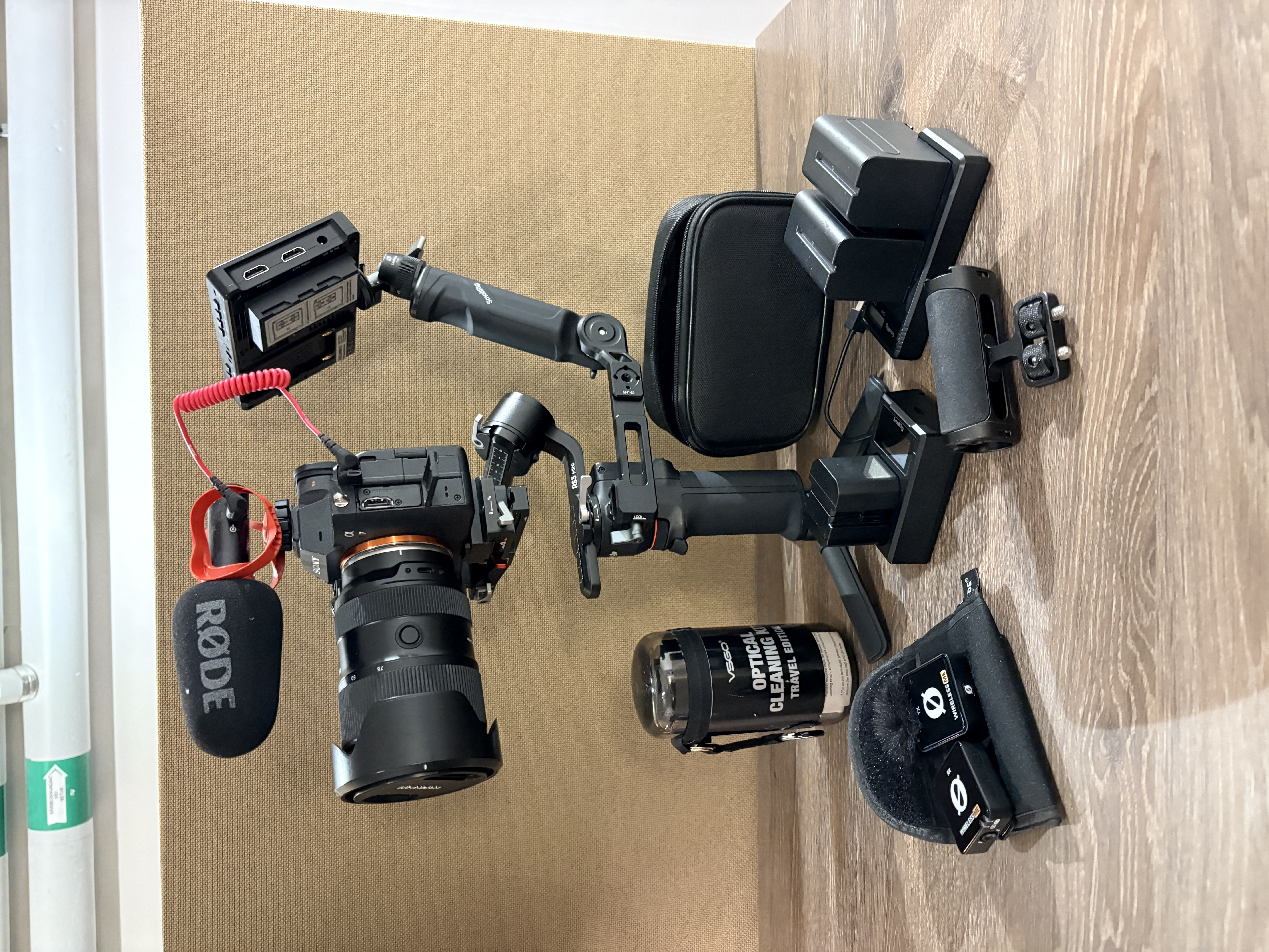 Professionellt filmpaket – sony a7 iv + gimbal + mikrofoner