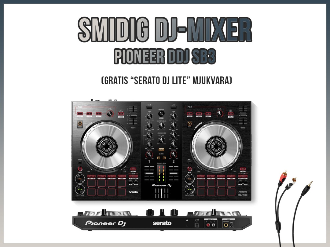 Smidigt dj-mixerbord pioneer ddj-sb3