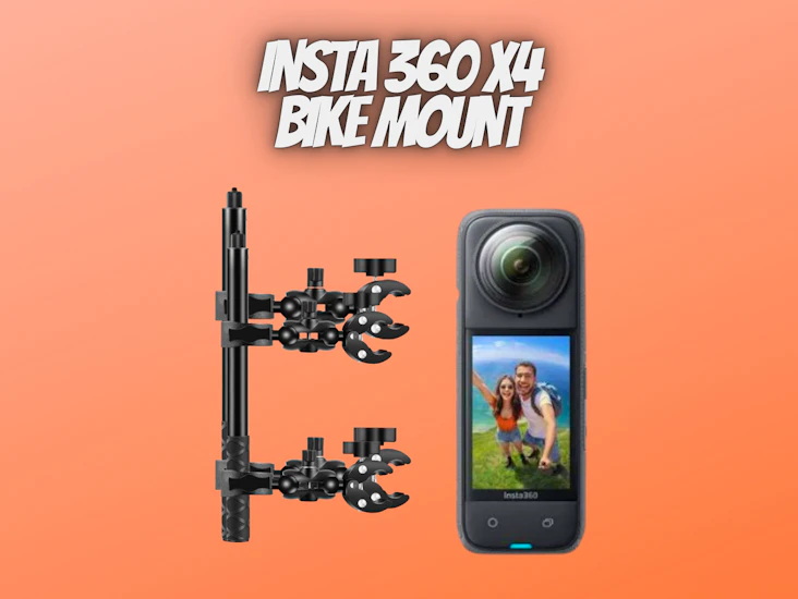 Insta 360 x4 no drone bundle- 8k waterproof 360 action camera + bike mount for insta 360