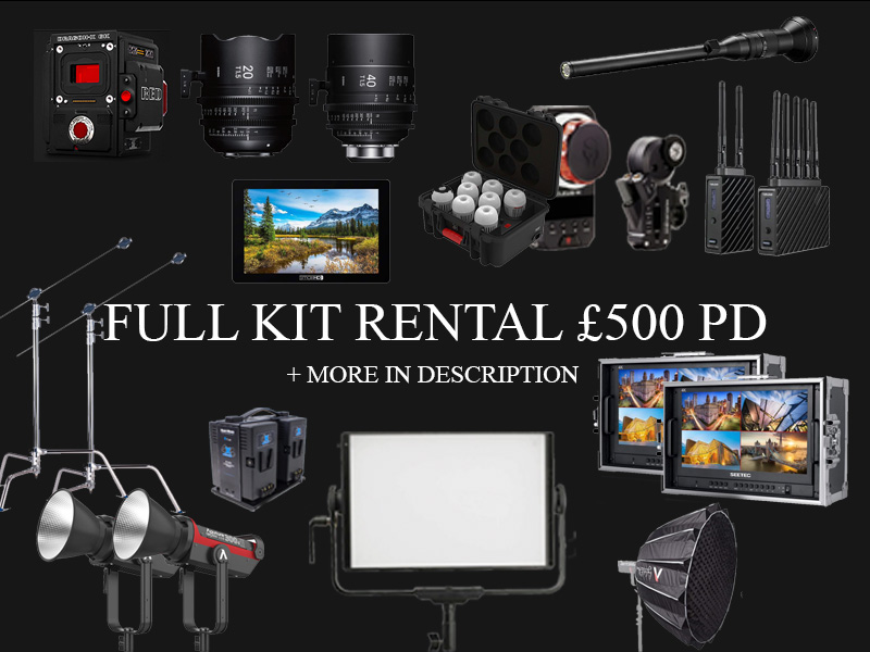 Red dragon 6k all-in-one shooting kit £500 pd– camera, lighting & wireless