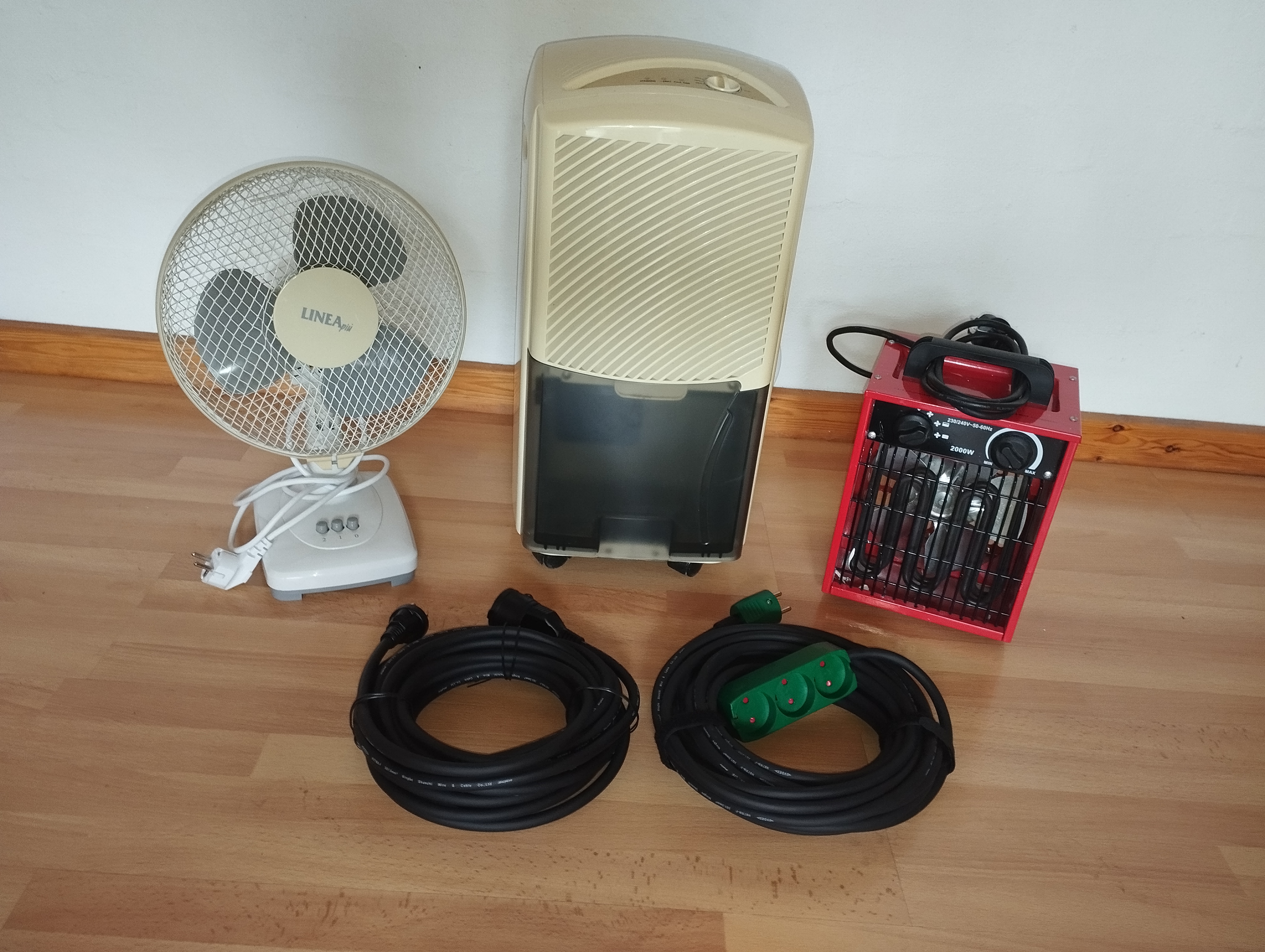 🔥 udtørringssæt – affugter + varme + ventilation