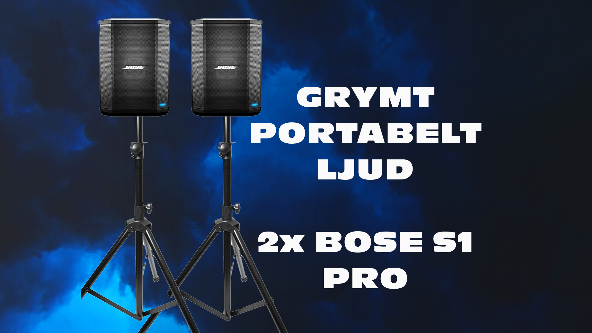 2x bose s1 pro (med stativ och sladdar)