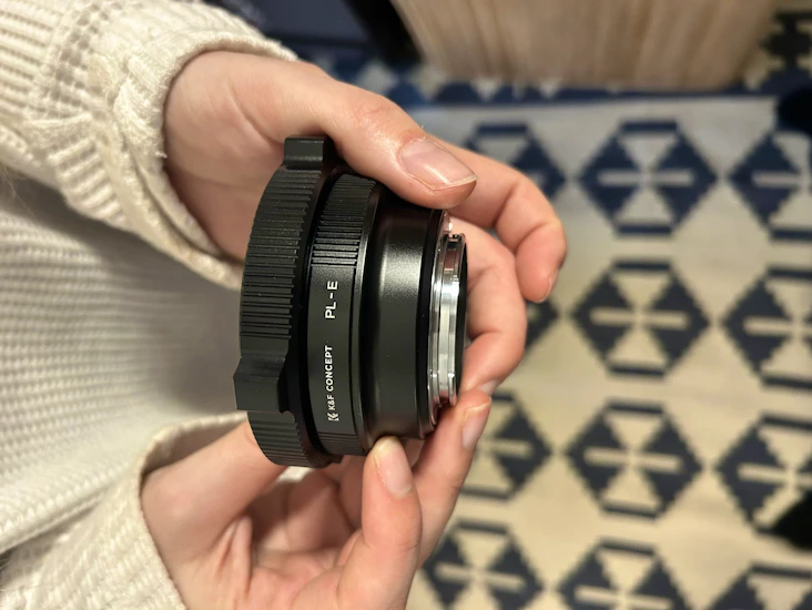 K&f concept pl-e mount lens adapter